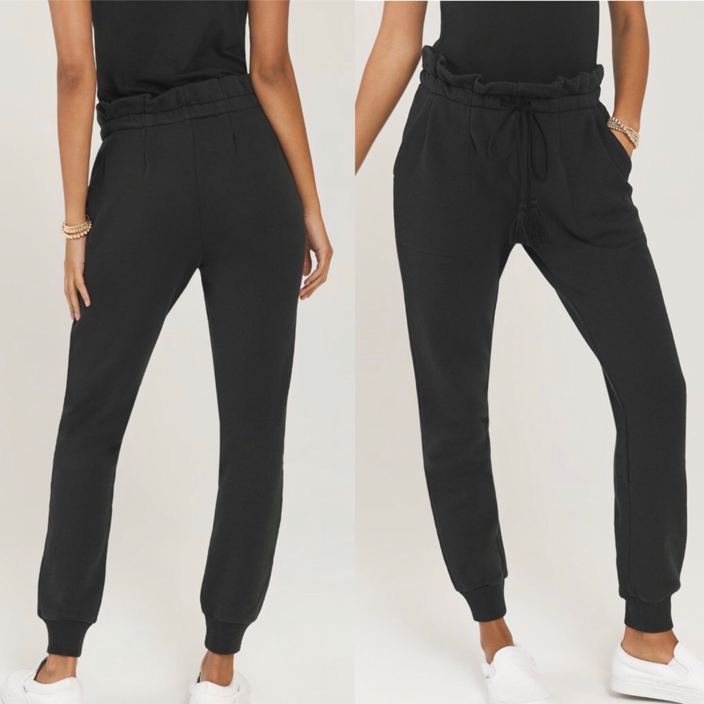 Nwt Something Navy Meghan Paperbag Sweatpants Xs